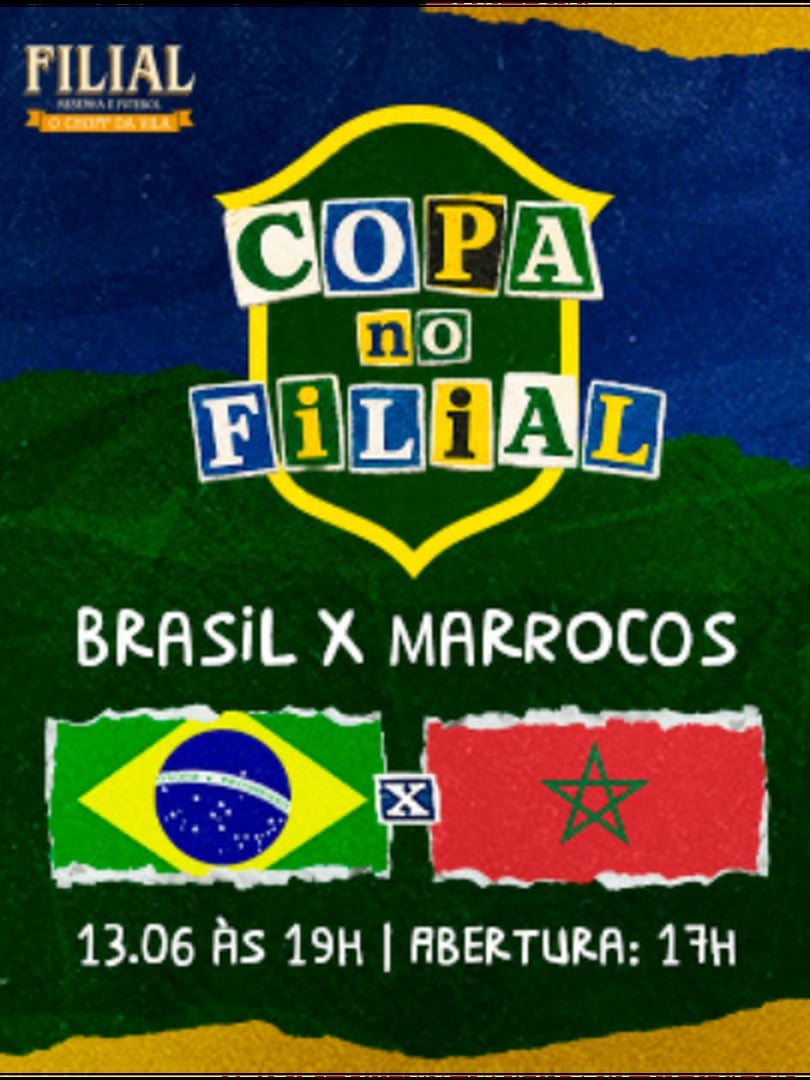 Copa no Filial Brasil x Marrocos