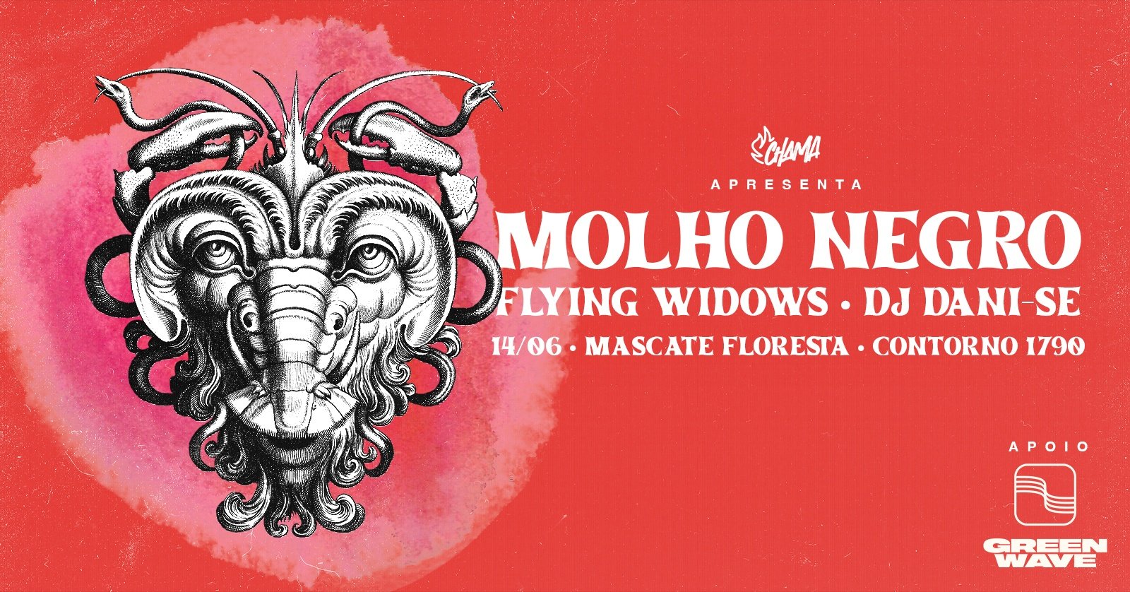 Molho Negro, Flying Widows e DJ Dani se