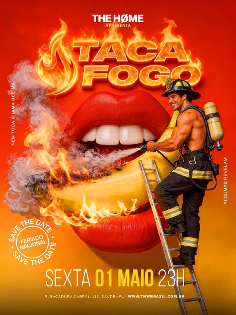 Flyer - 01.05 | THE HOME | FESTA TACA FOGO | RIO DE JANEIRO | TNW