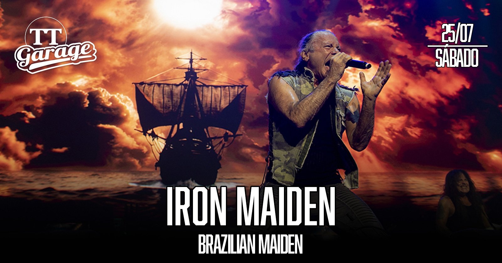 Tributo Iron Maiden com a banda Brazilian Maiden Sábado 25/07