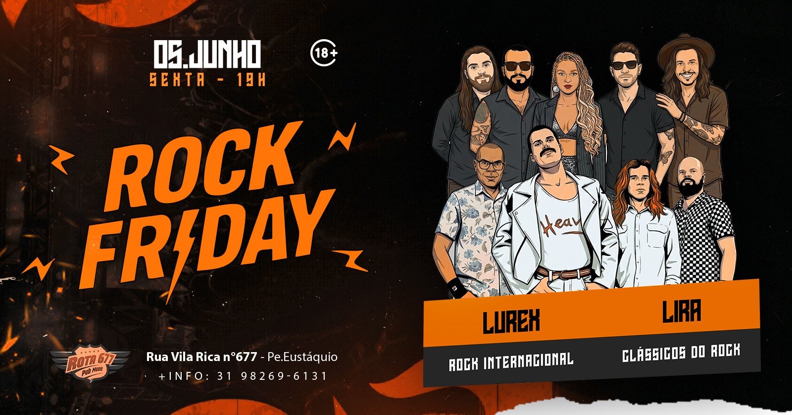 Rock Friday |lira & Lurex|05/06| Rota 677 | 19h