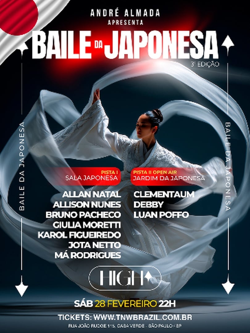 Flyer - 28.02 | BAILE DA JAPONESA 2026 | HIGH CLUB | TNW