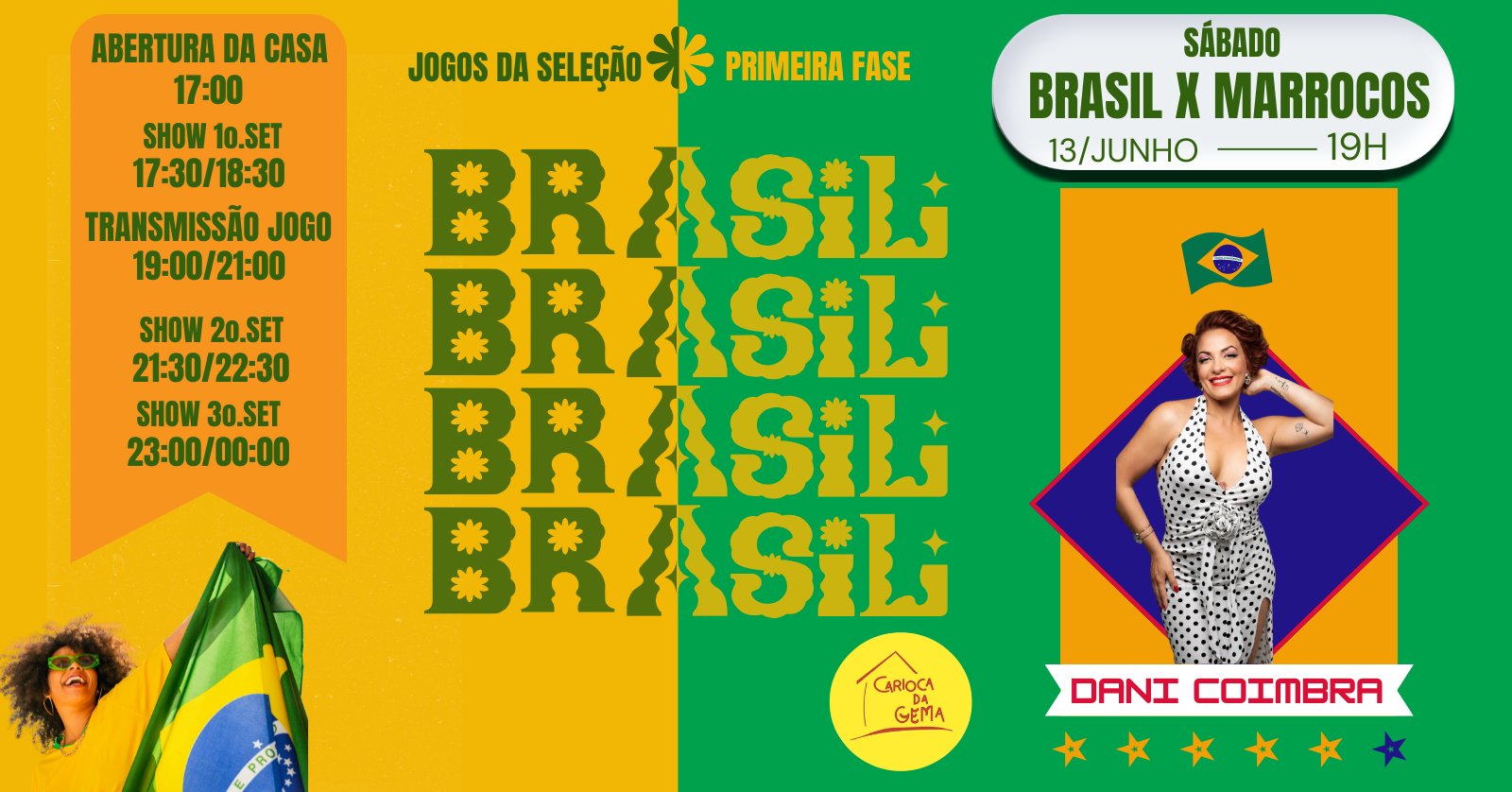 Jogo Brasil com Dani Coimbra