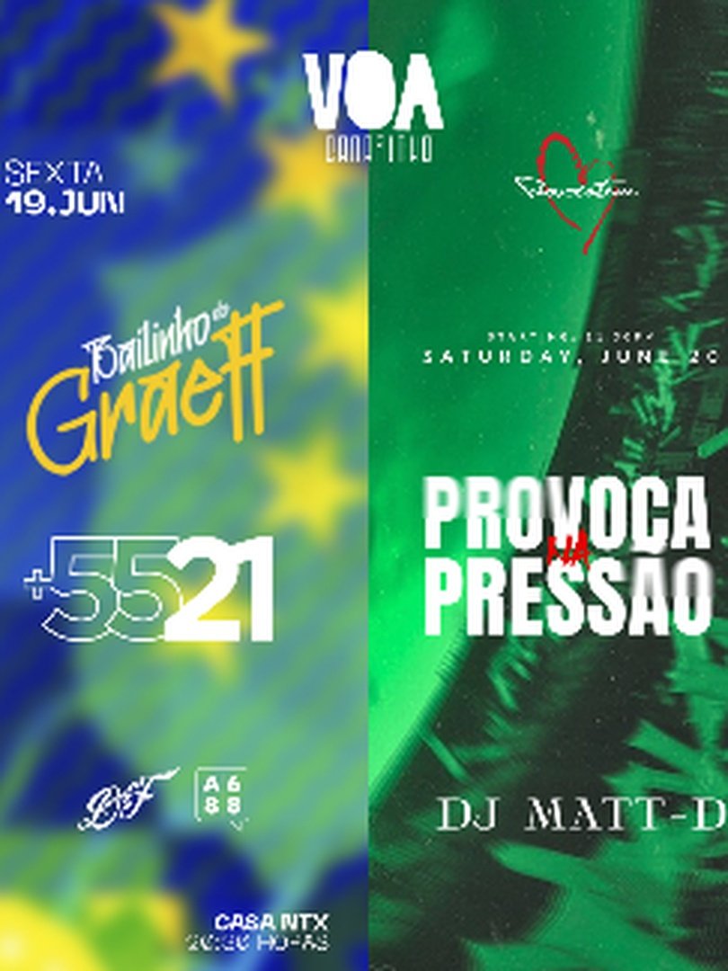 B4F + Provocateur | Pacote Voa Canarinho | Bailinho do Graeff & 5521 + Dj Matt D