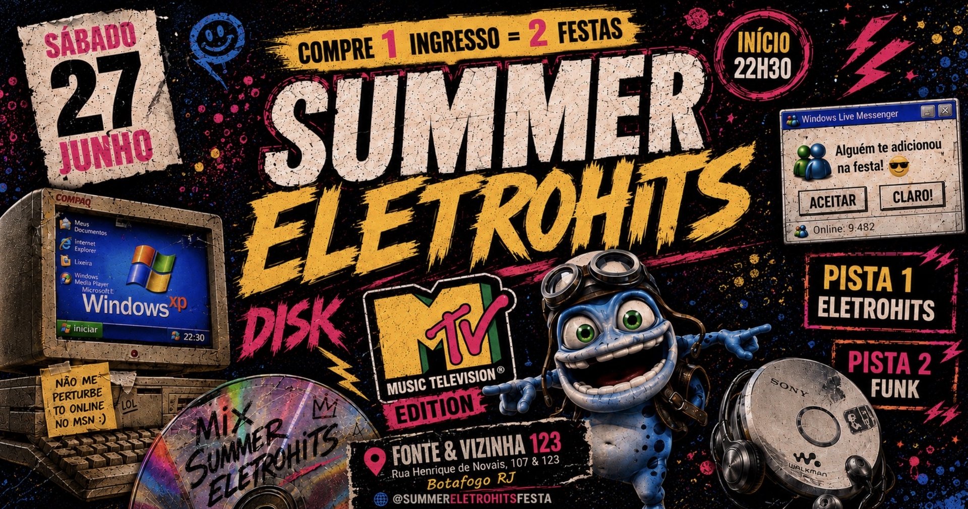 Festa Summer Eletrohits Disk Mtv com Clipes | 2 Pistas: Eletrohits na Pista 1 e Funk na Pista 2!