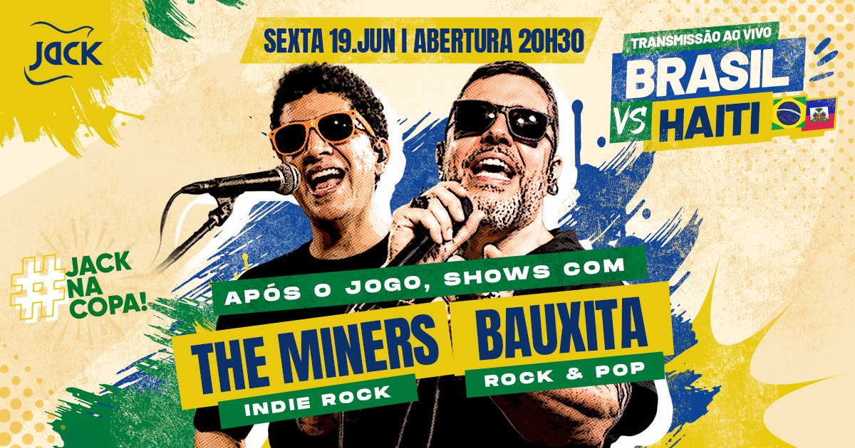 Sexta Jack na Copa! The Miners (indie Rock) + Bauxita (rock & Pop)
