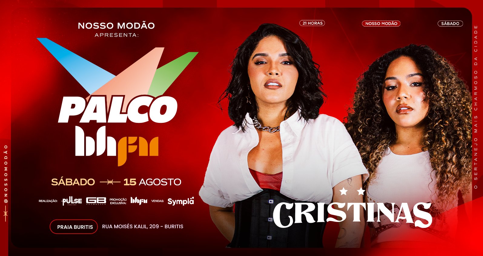 Nosso Modão Palco BHFM com Cristinas 15/08