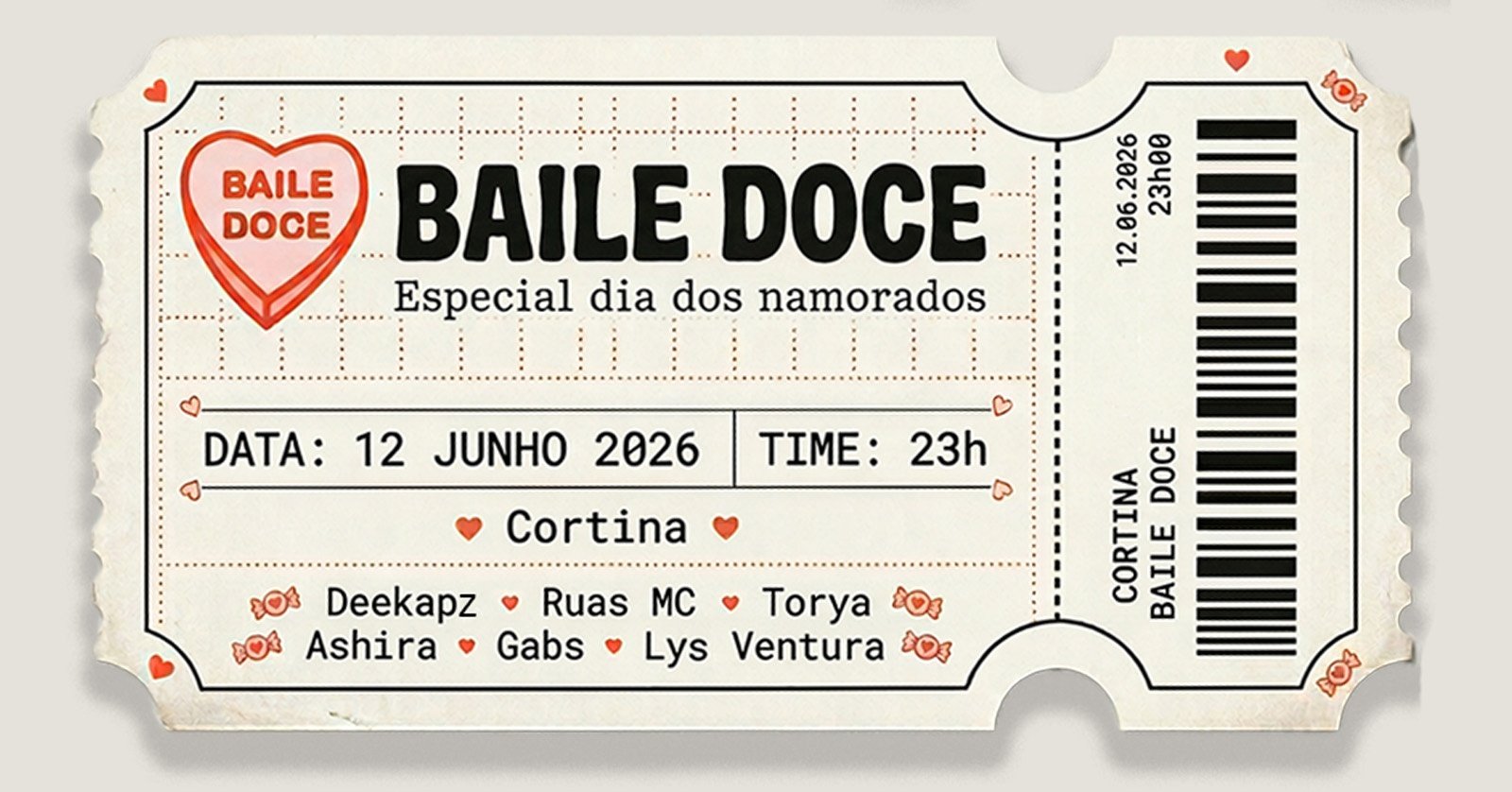 Baile Doce | 12.06 | Especial Dia dos Namorados | Cortina
