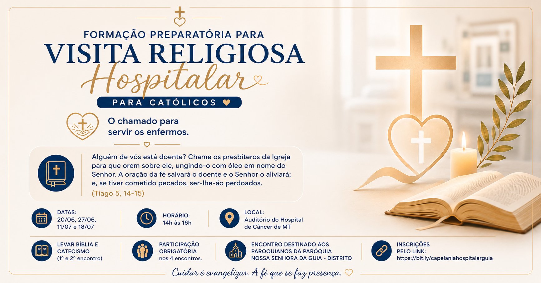 Formação Preparatória para Visita Religiosa Hospitalar para Católicos