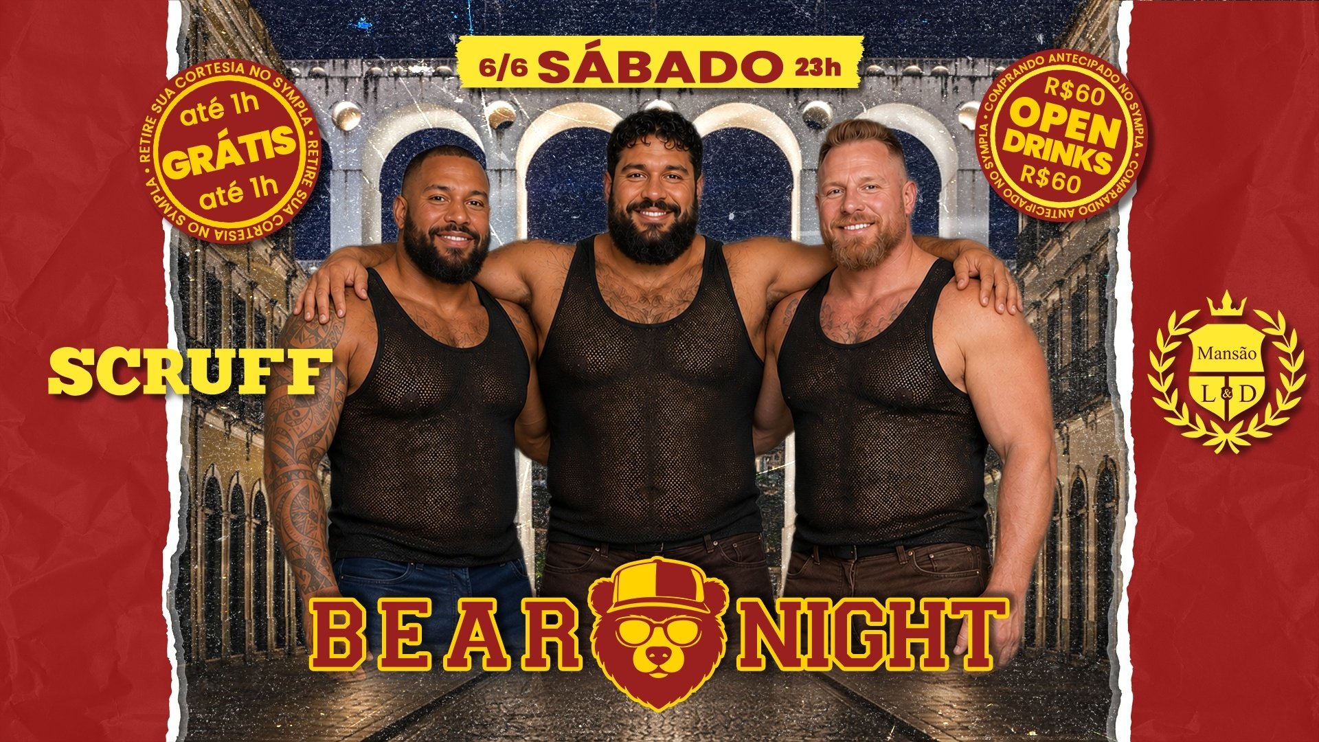 Bear Night 06/06 (sábado) Mansão L&d (lapa) 23h