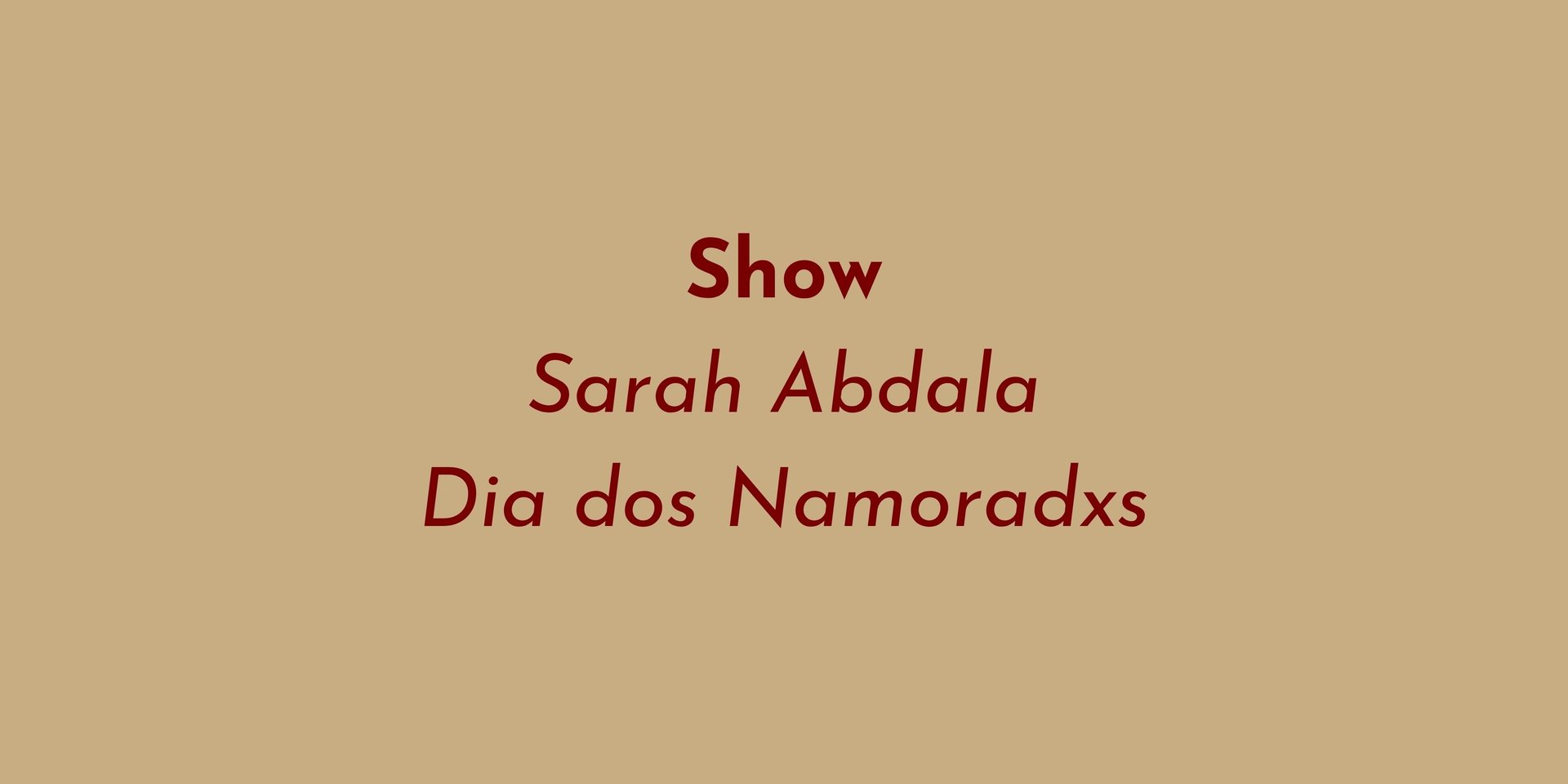 Casa Pomar apresenta Especial Dia dos Namoradxs | Show Sarah Abdala