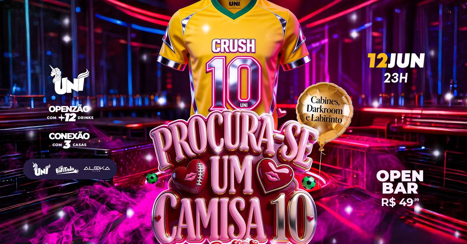Procura Se Uma Camisa 10 Open Bar R$49,99