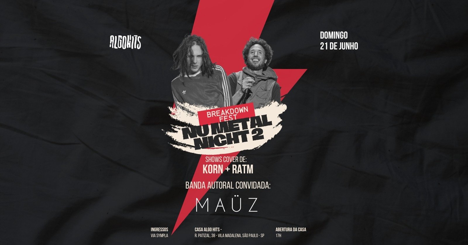 Breakdown Fest Nu Metal Night 2 na Casa Algo Hits