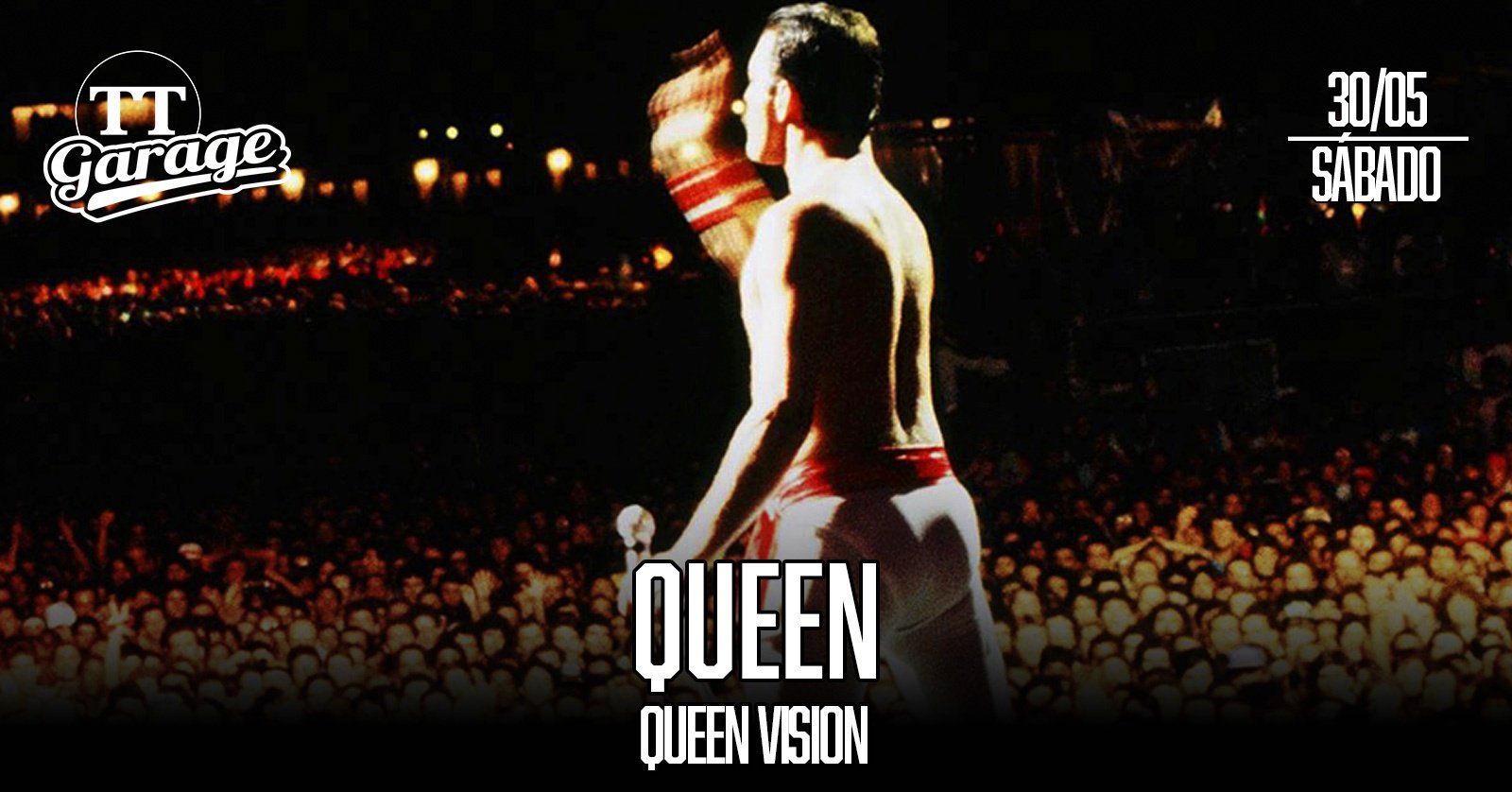 Tributo Queen com a banda Queen Vision Sábado 30/05