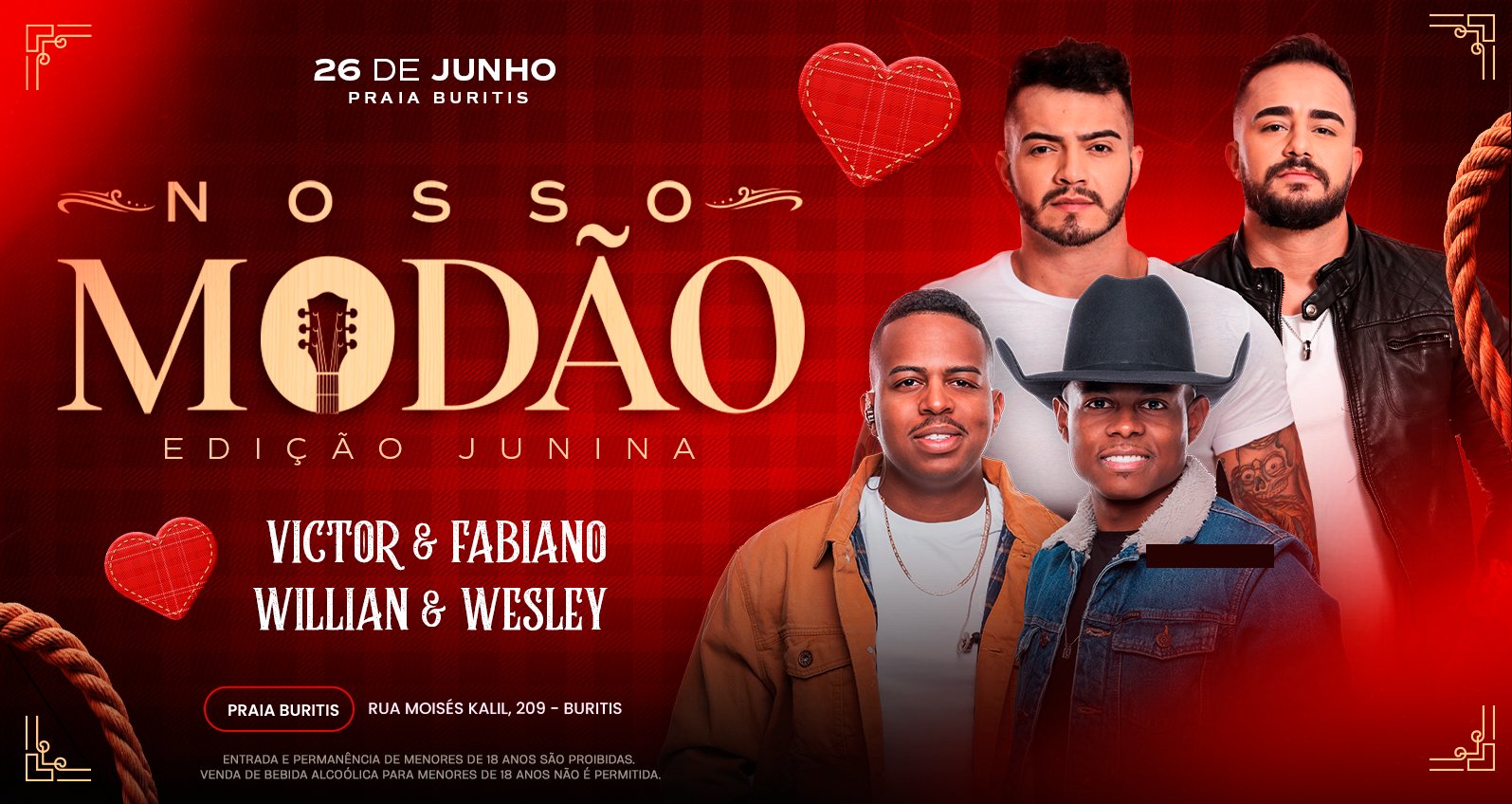 Nosso Modão Junino com William e Wesley 26/06