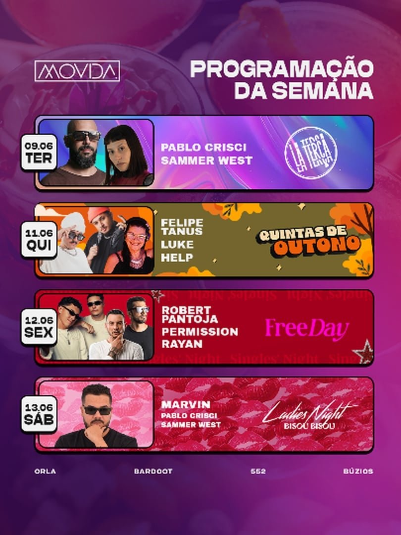 Semana Movida 09 A 13/06