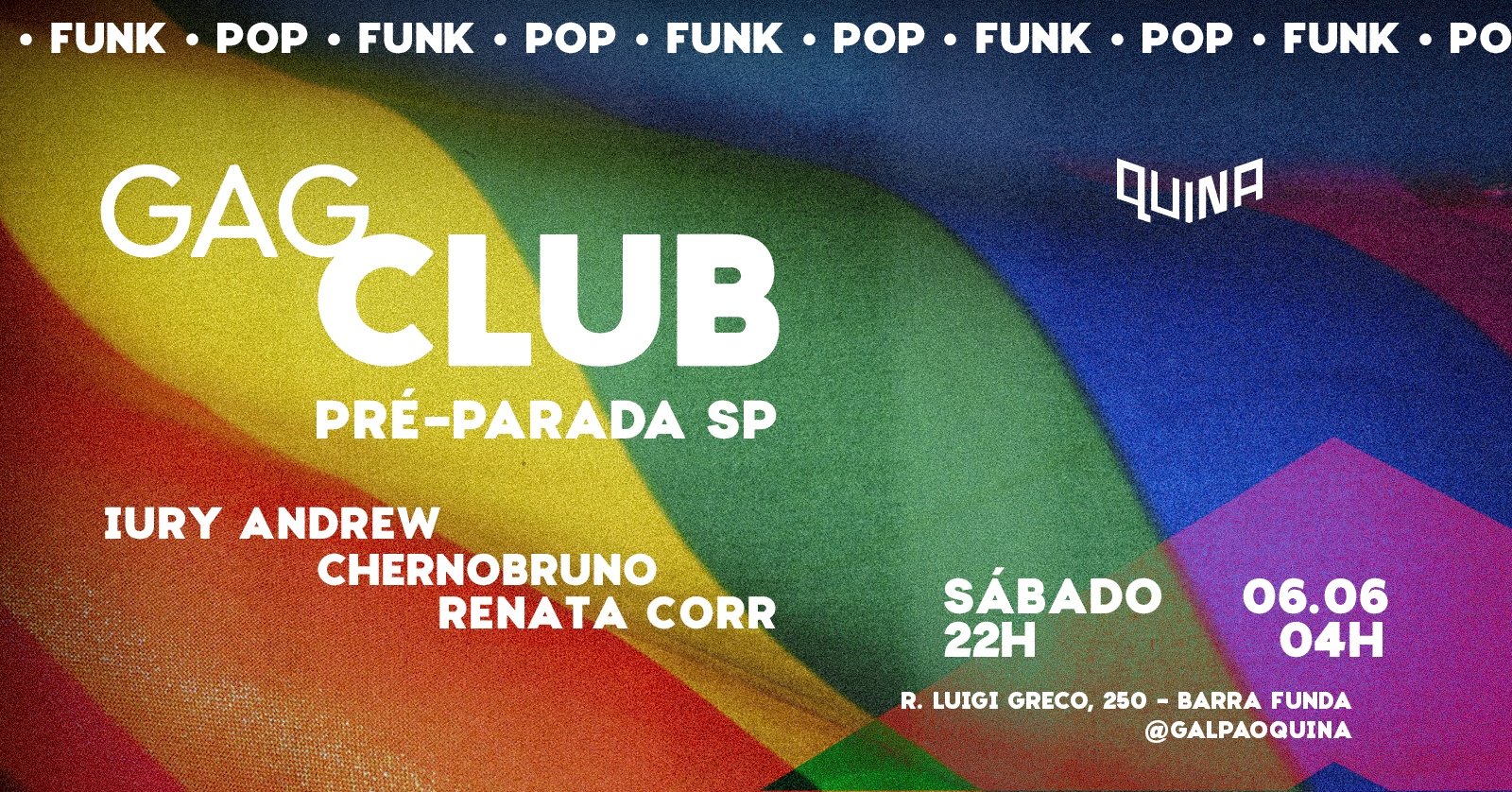 Gag Club Sábado Pré Parada!!