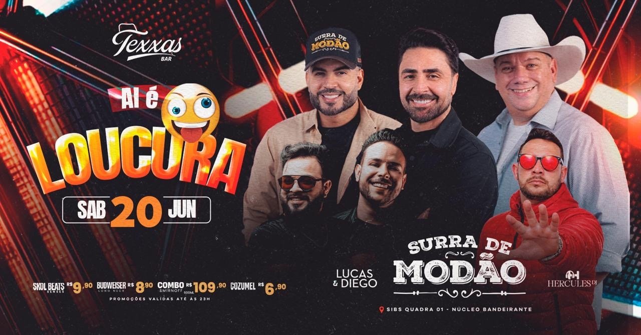 Texxas Bar | Sábado Aí É Loucura com Surra de Modão e Convidados