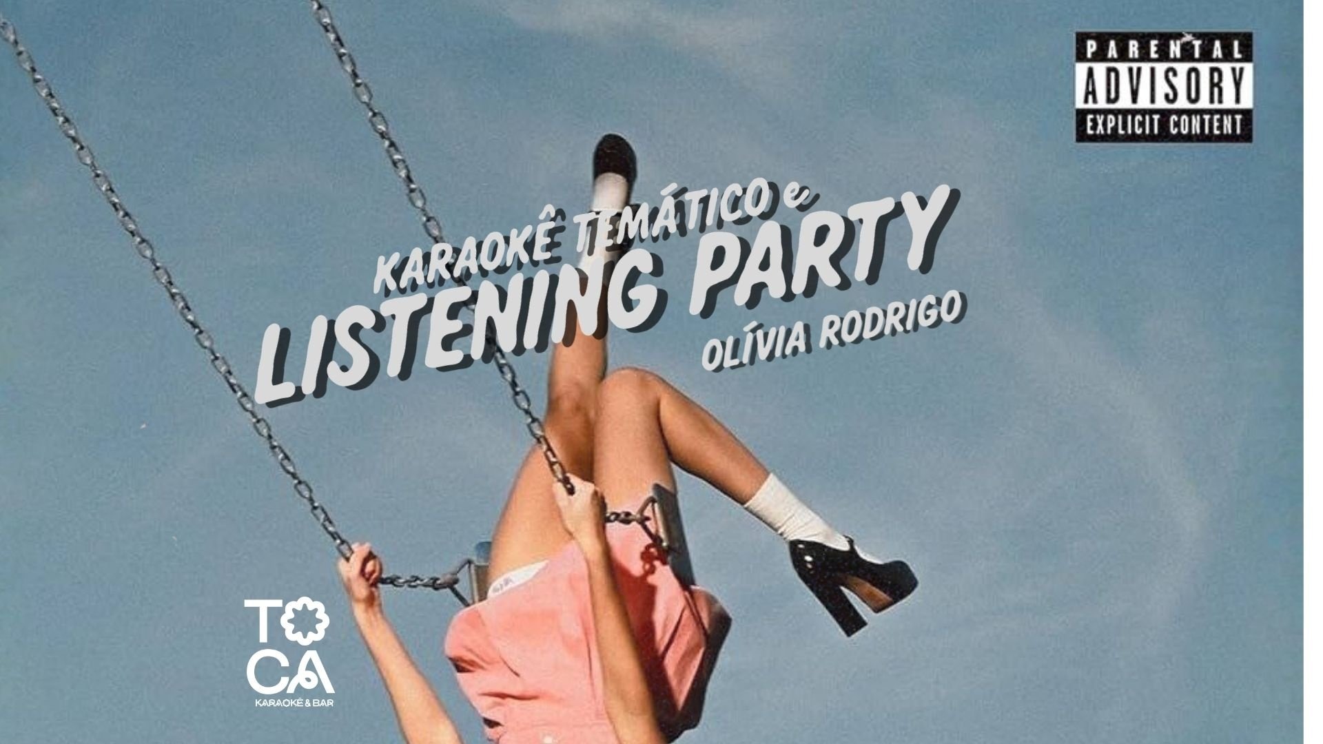 Karaokê temático E Listening Party Olivia Rodrigo