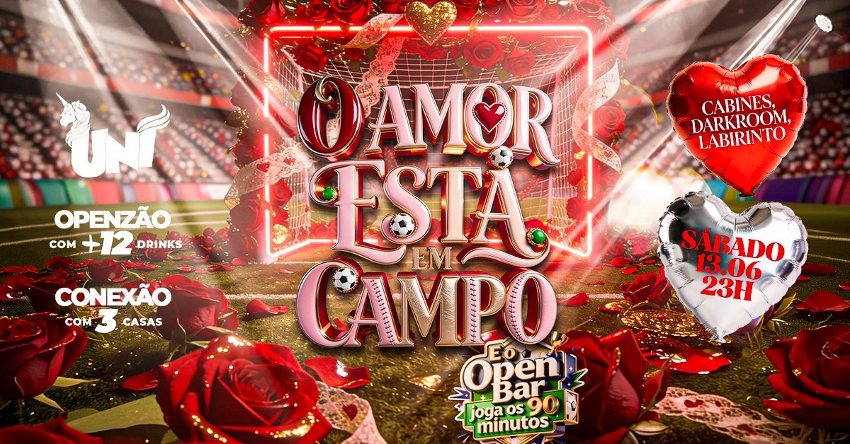 O Amor Esta em Campo Open Bar R$59,99