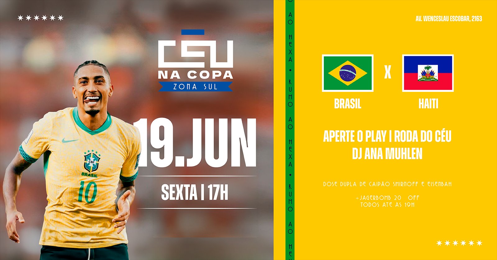 Copa no Céu 19/06 Roda do Ceu + Aperte o Play