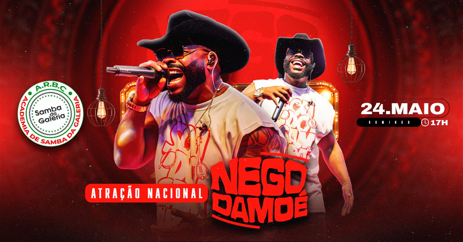 Nego Damoé ( Atração Nacional ) Samba da Galeria (24/05) Domingo