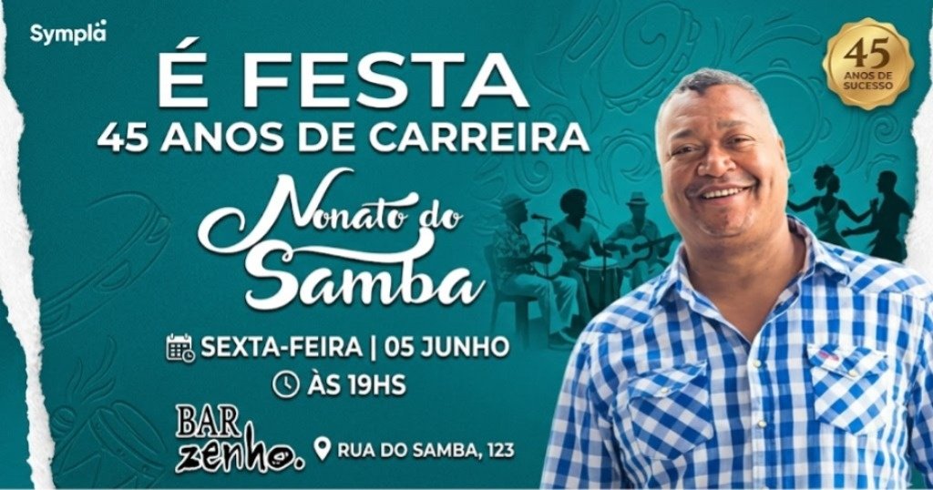 45 anos de carreira Nonato do Samba