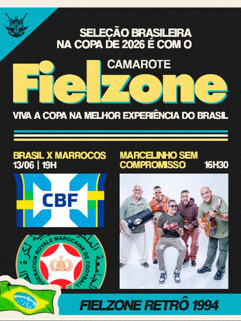 Brasil x Marrocos • Copa 2026 Fielzone Retrô 1994