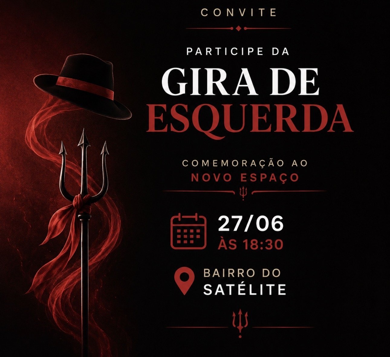 Gira de Esquerda Exus e Pomba Giras