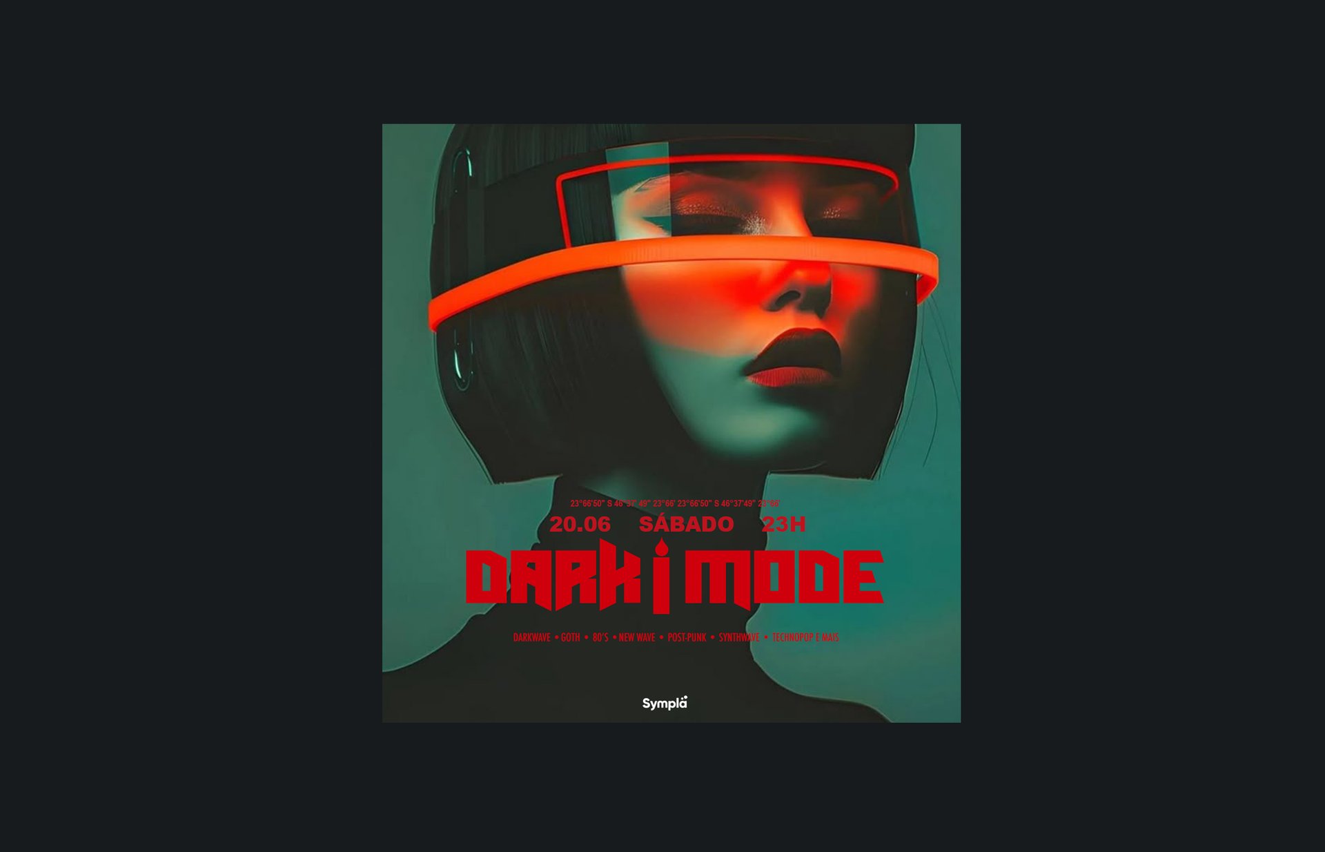 Dark|mode Darkwave Goth 80's Synthwave New Wave Post Punk Garanta Seu Ingresso