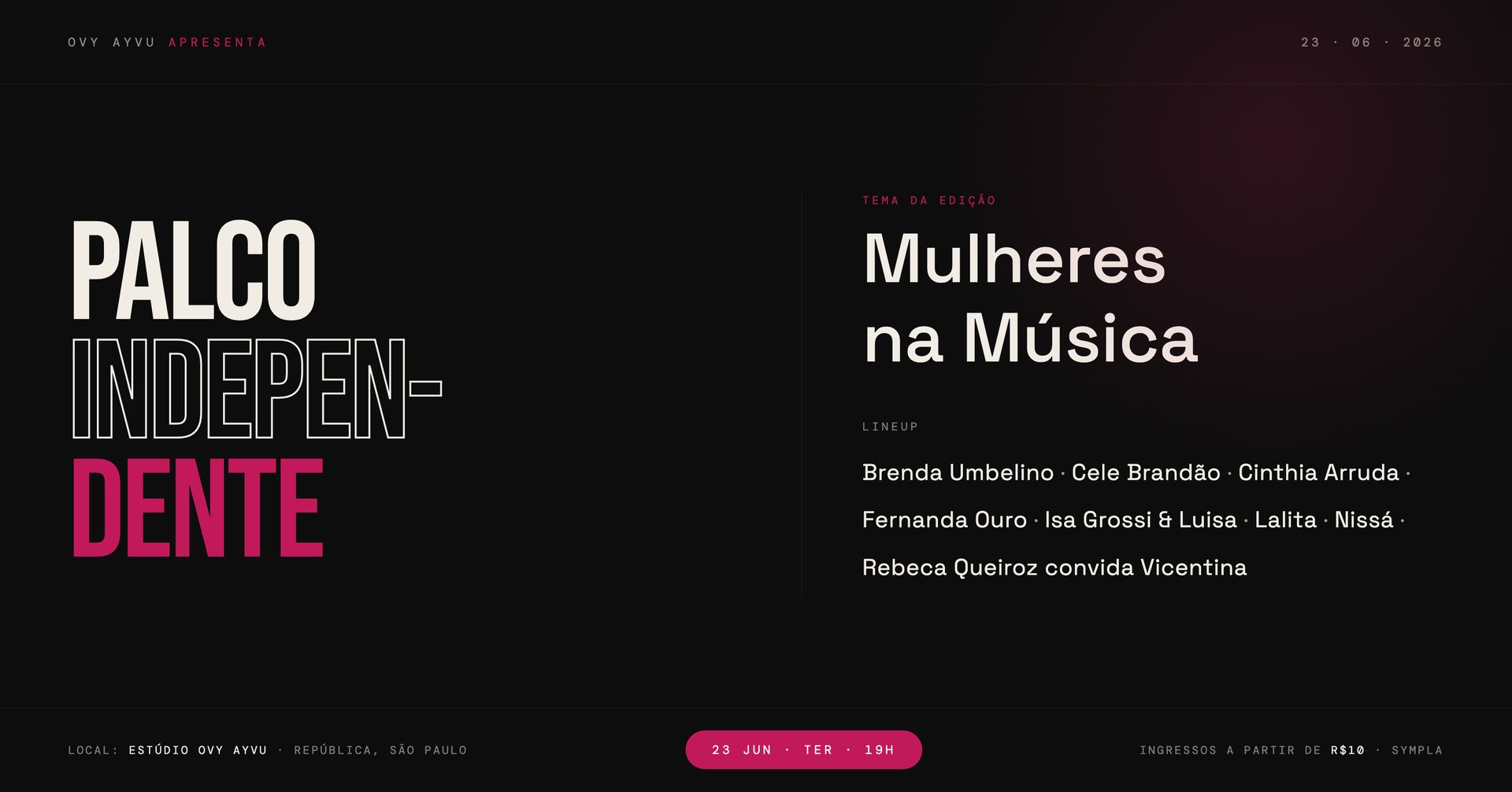 Palco Independente #01: Mulheres na Música