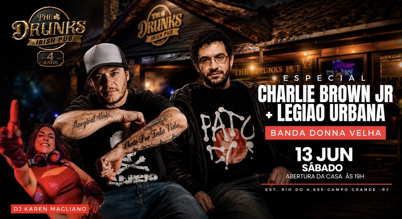 Especial Charlie Brown jr e Legião urbana Banda Donna Velha