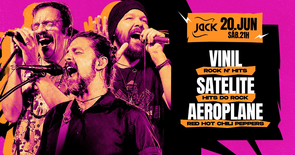 Sábado Jack! Vinil (rock N' Hits) + Satelite (hits do Rock) + Aeroplane (red Hot Chili Peppers)