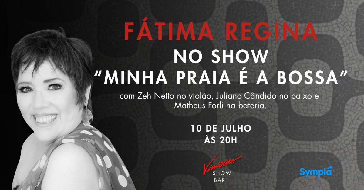 Fátima Regina no show “Minha Praia É A Bossa”