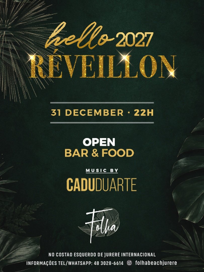 Réveillon Hello 2027 Folha Jurerê
