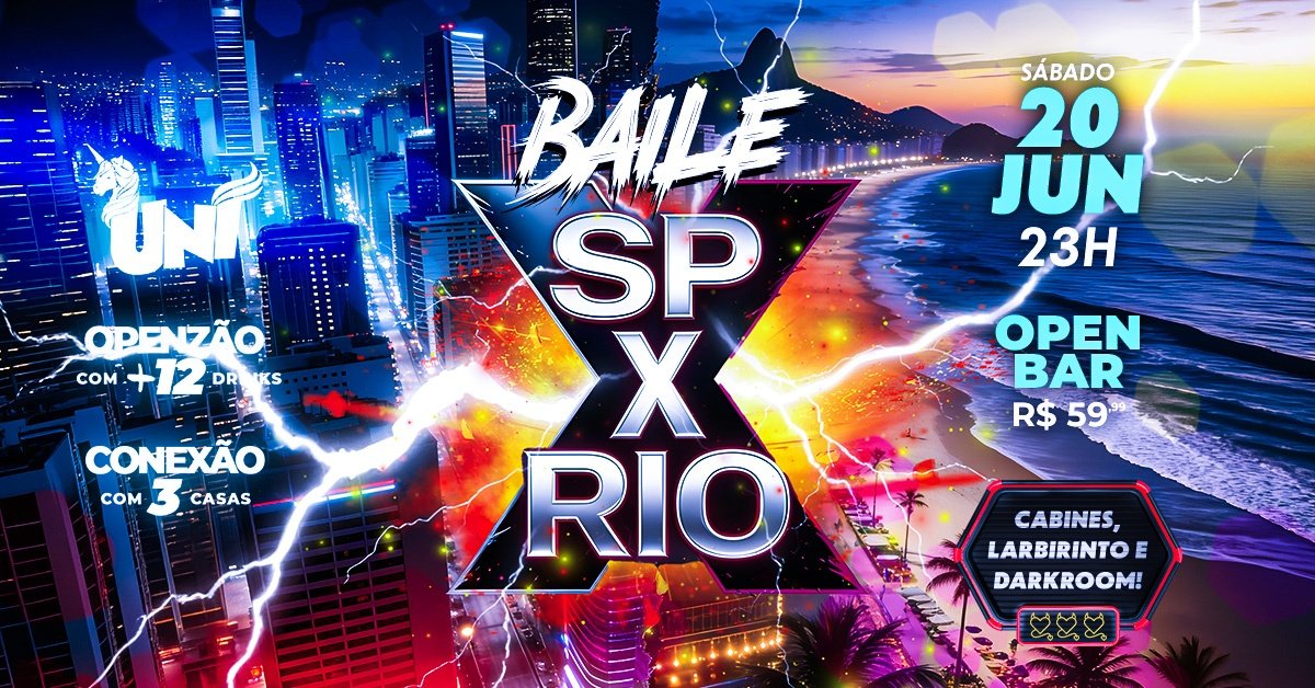 Baile Sp X Rio Open Bar R$59,99