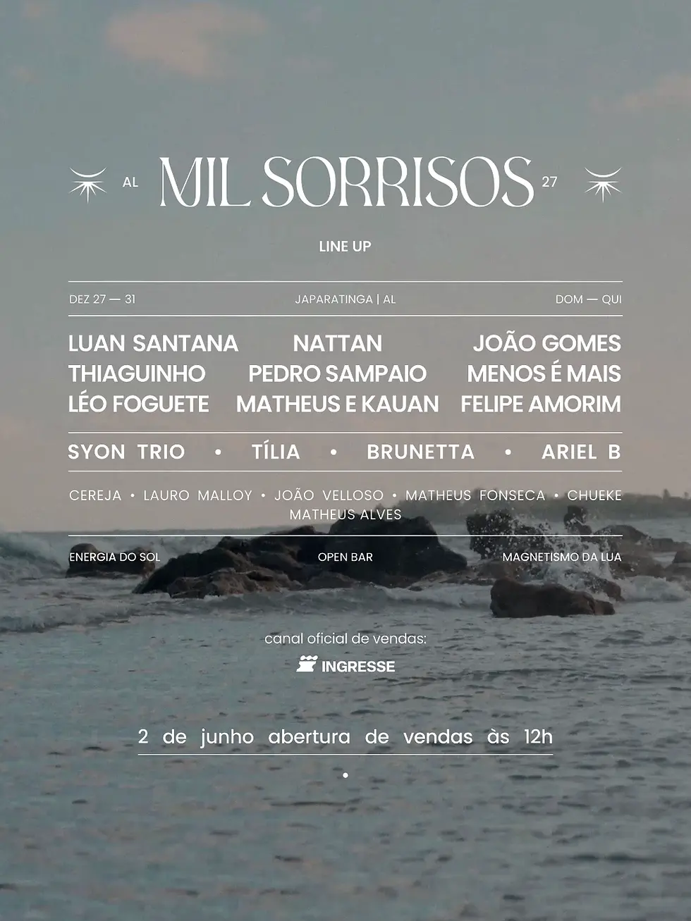 Réveillon Mil Sorrisos 2027 - flyer oficial