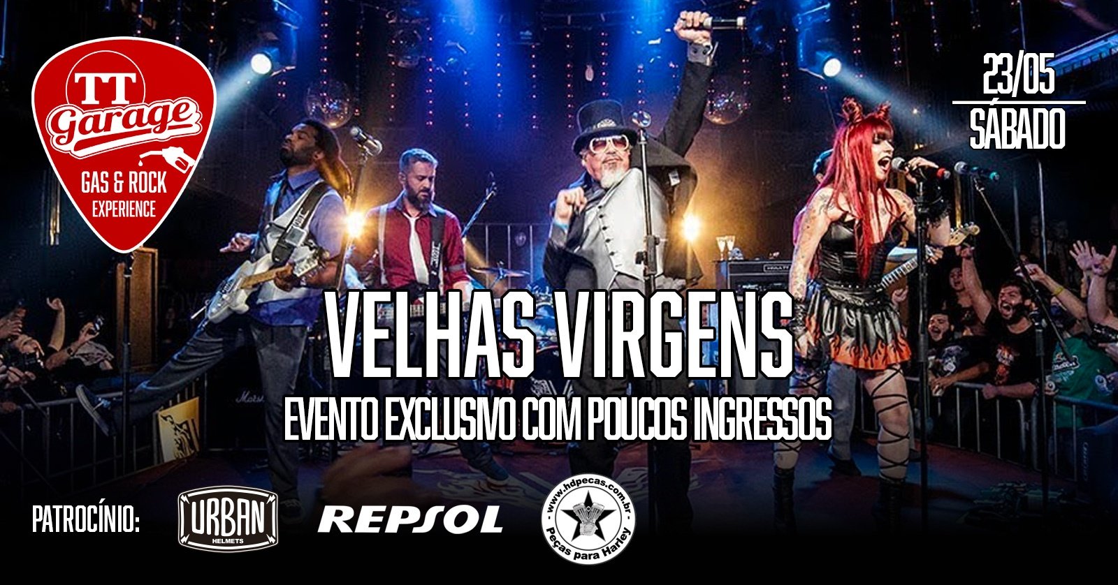 Velhas Virgens no 2o TT Garage Gas & Rock Experience Sábado 23/05
