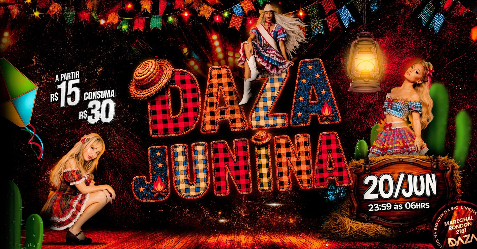 Daza Junina : Sábado: 20/06