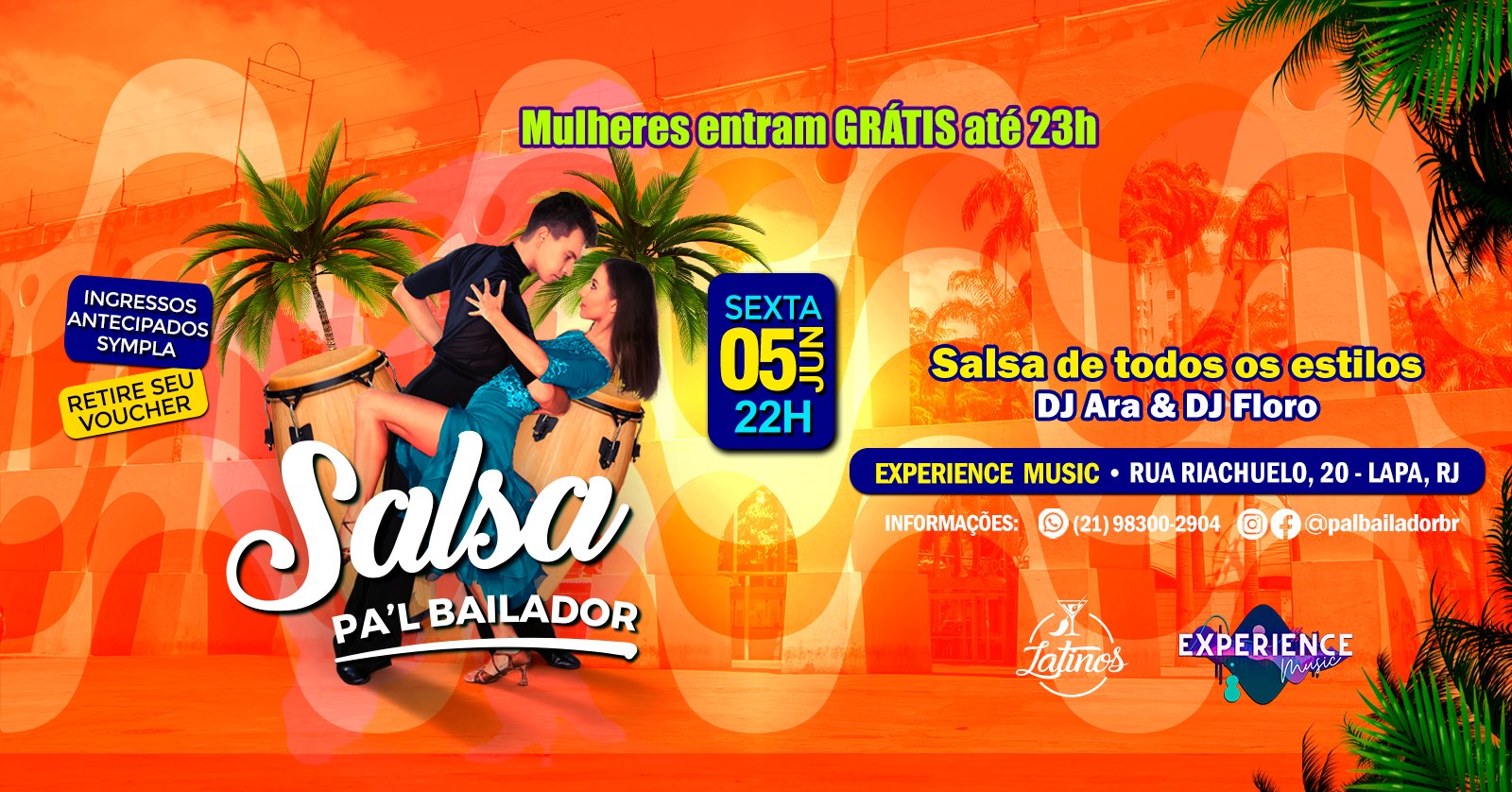 Salsa! Pal Bailador | Sexta 05 Junho | Lapa | Experience Music