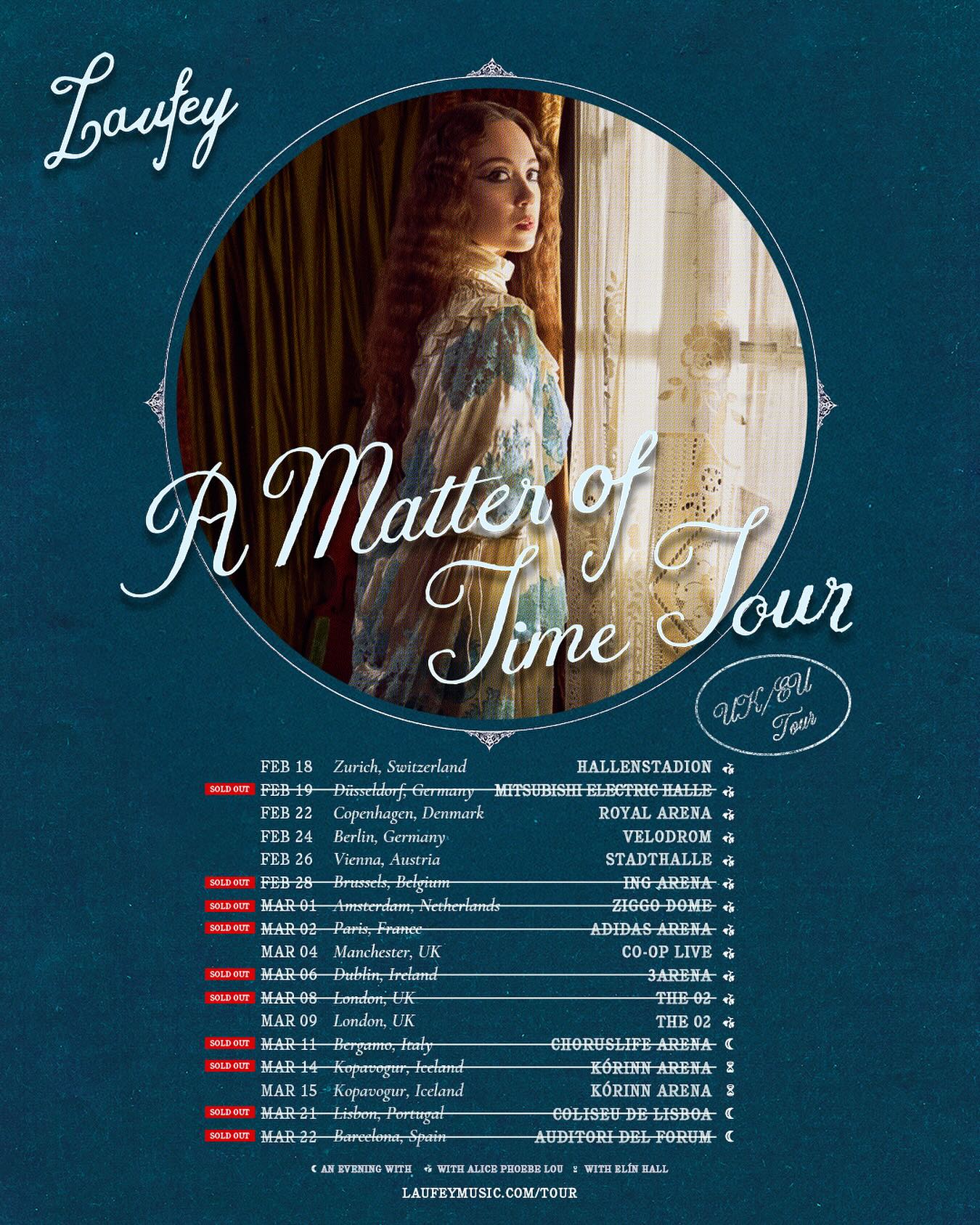 Laufey - A Matter of Time Tour 2026 poster
