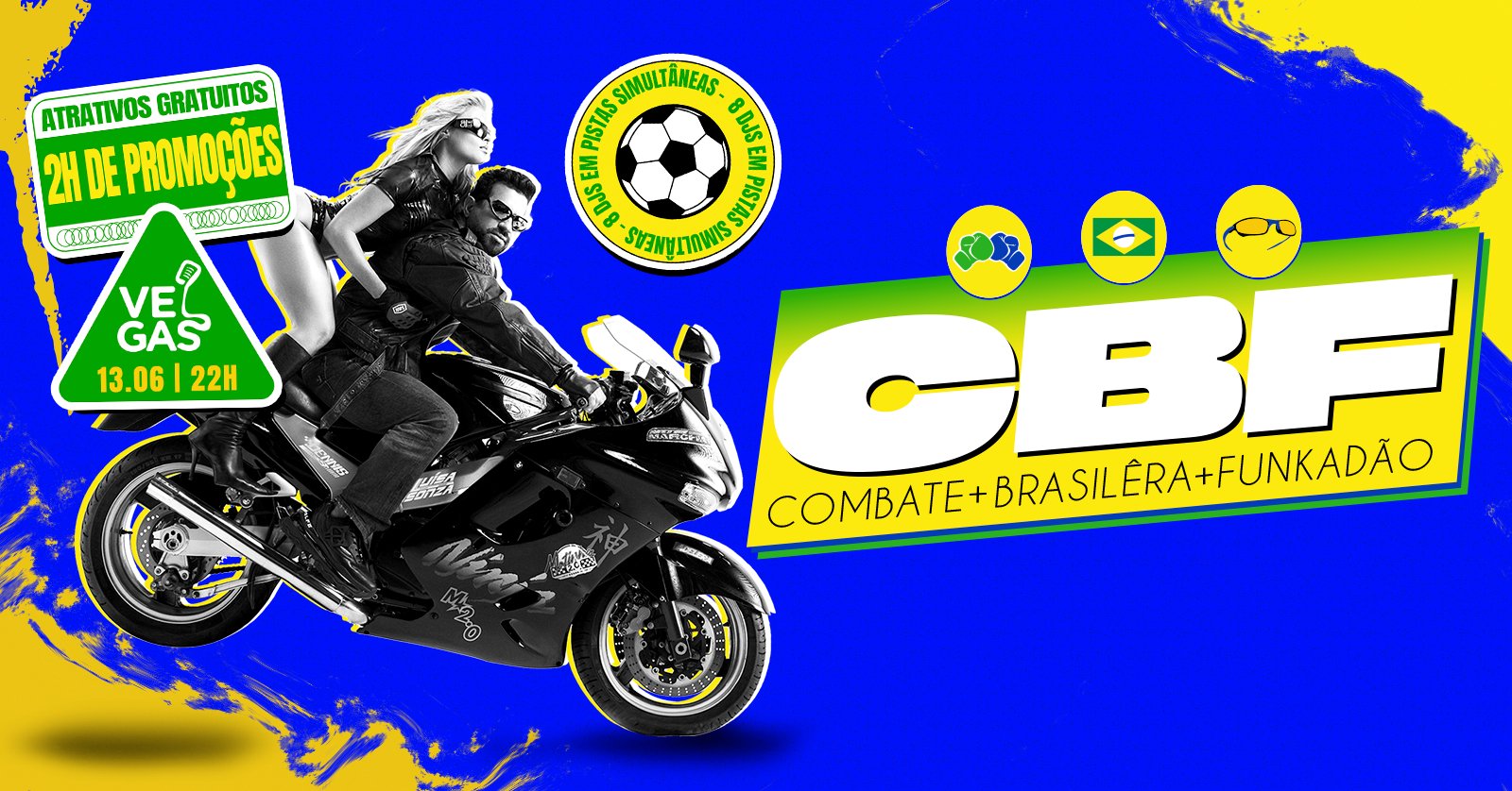 Cbf: Combate + Brasilêra + Funkadão | 3 Festas Diferentes com 8 Djs | Pop, Brasilidades & Muito Funk