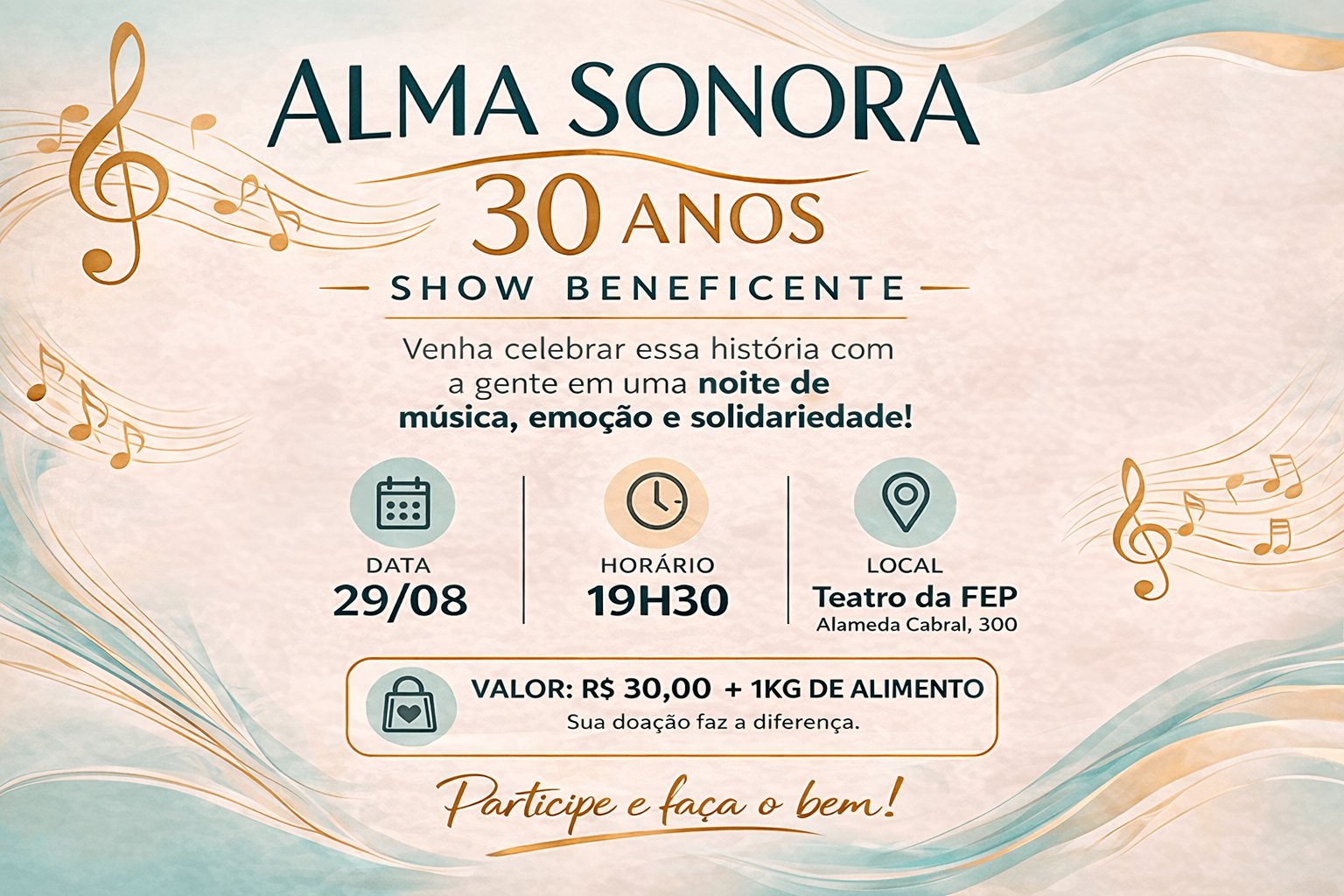 Show Alma Sonora 30 anos Beneficiente
