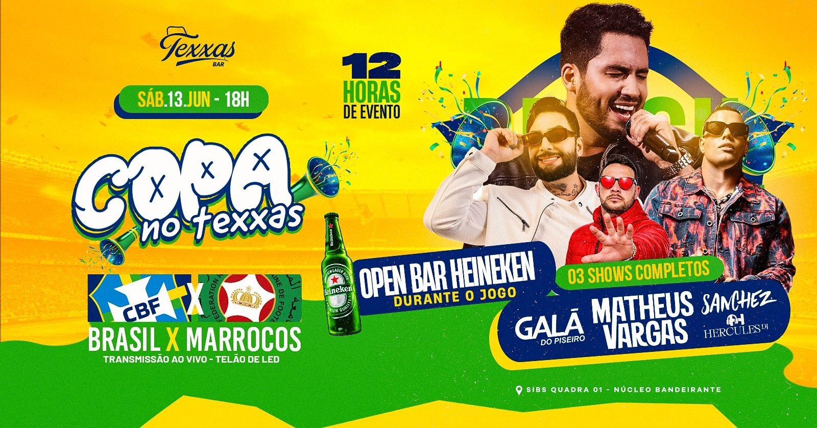 Texxas Bar | Sábado Matheus Vargas Copa no Texxas | Sanchez Gala do Piseiro Dj Hercules