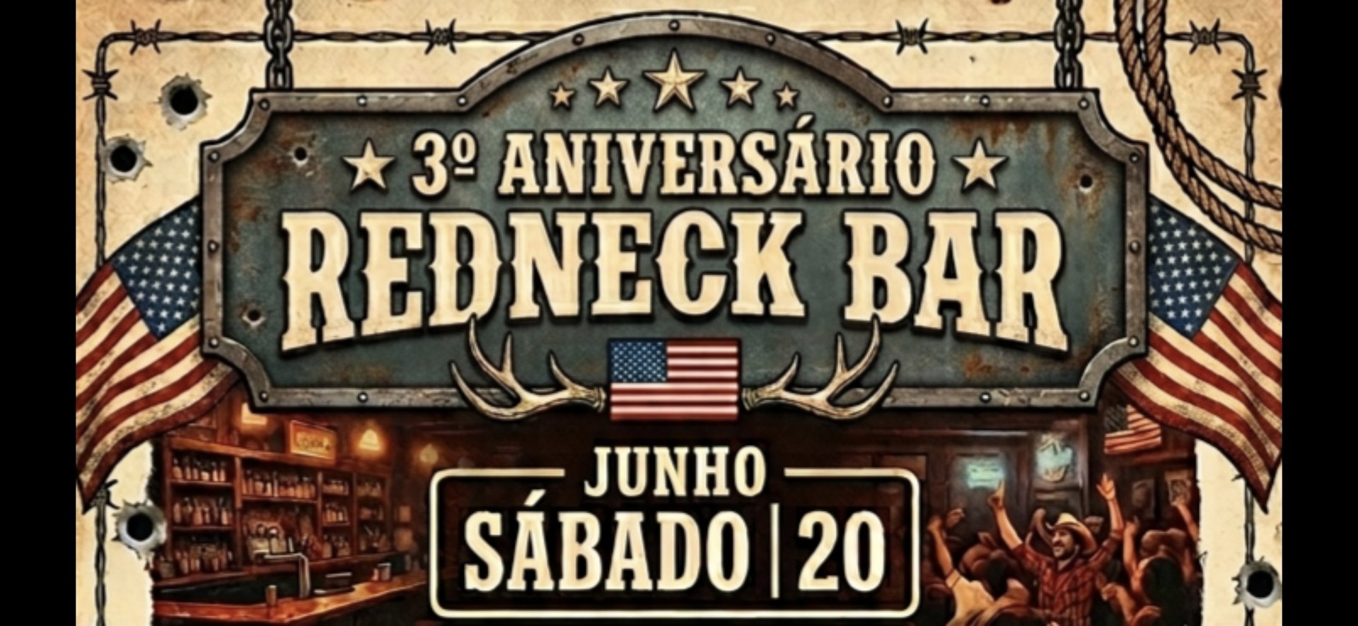 Redneck Bar 3 Anos