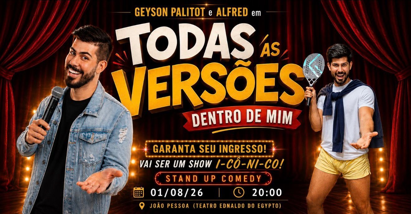 Geyson Palitot e Alfred em "Todas as versões dentro de mim"