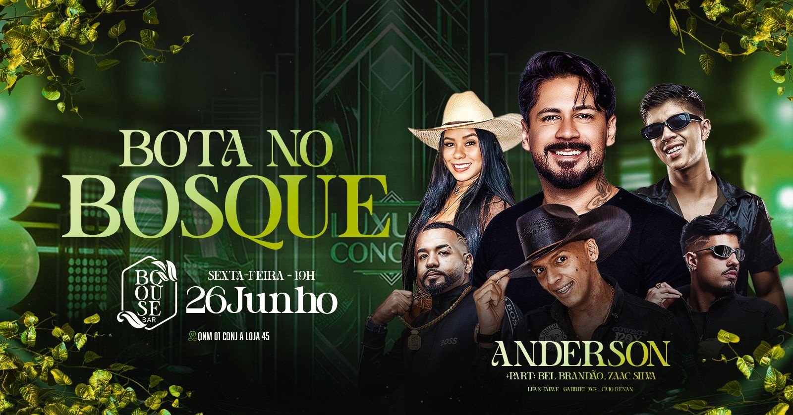 Bota no Bosque | Bosque Bar | Sexta 26/06 19h