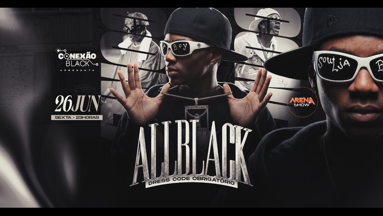 Conexão Black Apresenta: "all Black" Obrigatório Parte de Cima da Roupa Preta!!!