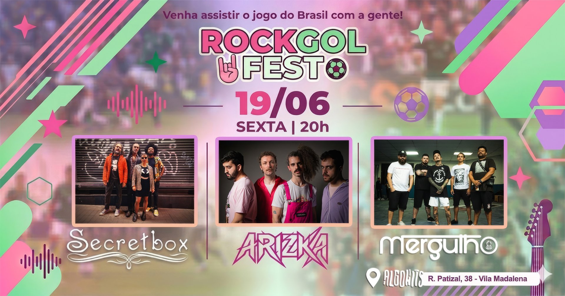 Rockgol Fest Arizka + Secretbox + Mergulho
