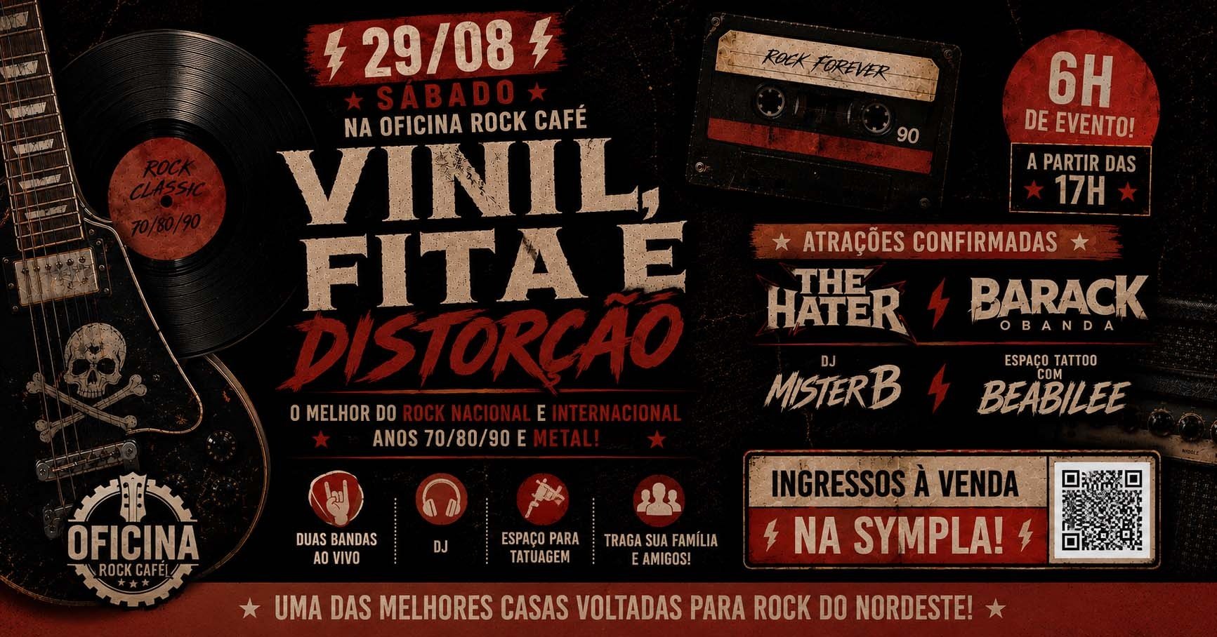 Fita, Vinil e Distoção Rock Clássico em RECIFE